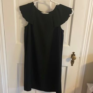 Banana Republic Black Ruffle Sleeve Dress